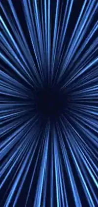 This dynamic phone live wallpaper features a stunning blue star burst set against a black background