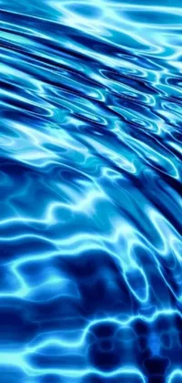 This mesmerizing phone live wallpaper showcases a digital art close-up of a tranquil blue water surface