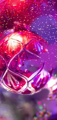 Water Purple Christmas Ornament Live Wallpaper