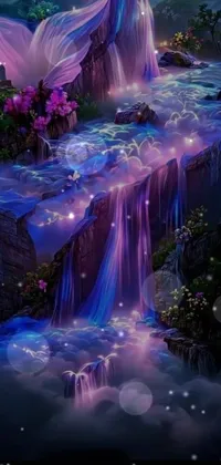 Water Purple Light Live Wallpaper