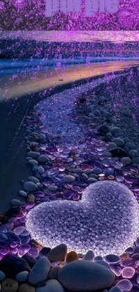 Water Purple Plant Live Wallpaper