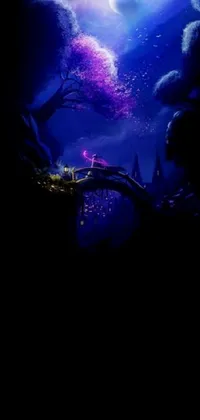Water Purple Underwater Live Wallpaper