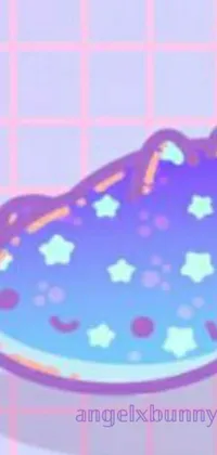 This phone live wallpaper features a colorful slice of pizza sitting atop a wooden table, surrounded by glowing stars and pastel colors reminiscent of popular Tumblr aesthetics