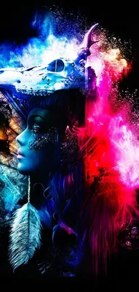 Get lost in a mesmerizing world with this stunning live wallpaper featuring a mystical and mesmerizing woman