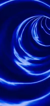 This live wallpaper features a captivating blue swirl on a black background