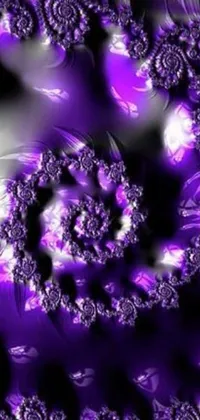 This purple spiral live wallpaper is a captivating piece of digital art