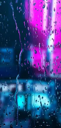 This is a phone live wallpaper with a water droplet theme close-up