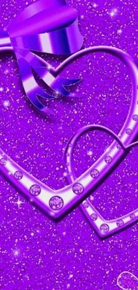 This live wallpaper is a stunning digital art piece featuring a purple background with glittering animations