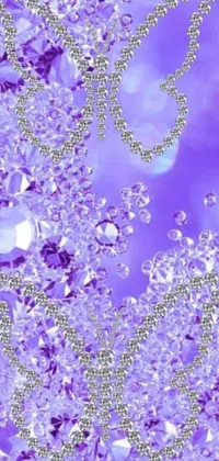 This phone live wallpaper boasts a mesmerizing digital art display: numerous diamonds on a purple backdrop