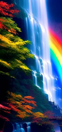 rainbows and waterfalls wallpaper