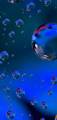 Enjoy the playful and vibrant "Bubbles Live Wallpaper" on your phone