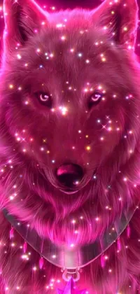 This live wallpaper features a breathtaking close-up of a dog wearing a collar in a furry art style