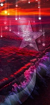 Water Red Pink Live Wallpaper
