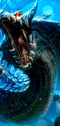Water Reptile Blue Live Wallpaper