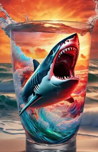 Water Requiem Shark Liquid Live Wallpaper