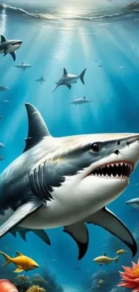 Water Requiem Shark Vertebrate Live Wallpaper