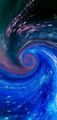 Experience the cosmic magic with this stunning phone live wallpaper! Featuring a mesmerizing swirl of purple and blue hues and twinkling stars, this space-themed digital art draws you into its vortex - a true infinity time loop! Lose yourself in the deepdream-inspired design and feel lost in the infinite expanse of the universe with its beautiful swirl, perfect to transform your phone's display