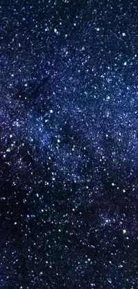 This phone live wallpaper features an indigo background with a night sky filled with stars