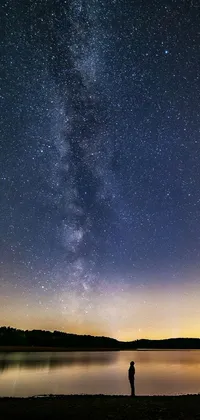 Experience the calming beauty of a serene summer evening with this stunning live wallpaper for your phone