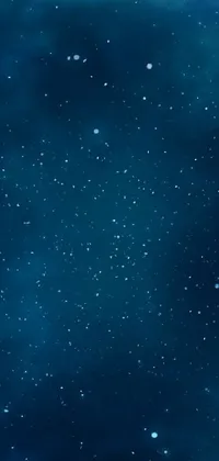 This live wallpaper features a beautiful blue sky filled with twinkling stars set against a stunning deep space background