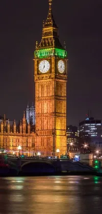 Enjoy the magnificent sight of London's Big Ben clock tower on your phone with this live wallpaper