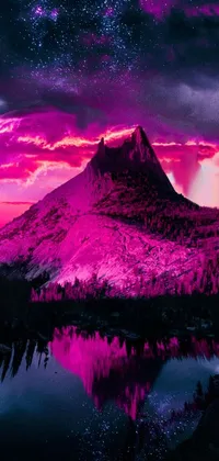 Get mesmerized by the stunning natural beauty of this mountain and lake live wallpaper designed to brighten up your phone screen! With its majestic mountainous peaks adorned in glittering snow and tranquil lake reflecting the gorgeous surroundings, this wallpaper captures the awe-inspiring image of the picturesque Yosemite National Park