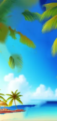 Experience a beautiful beach scene on your phone with this stunning live wallpaper
