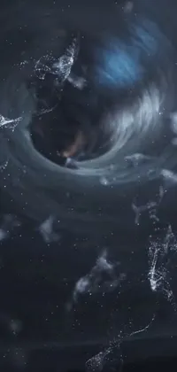 Enjoy a stunning live wallpaper on your phone! This masterpiece features a magical black hole surrounded by luminous stars