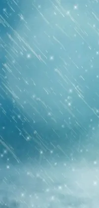 This phone live wallpaper features a striking image of an umbrella in the rain, complemented by a beautiful snowstorm effect in the background