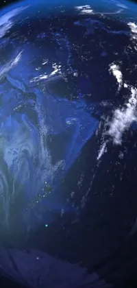 Experience the mesmerizing beauty of the earth from space with this unique live wallpaper in anime style