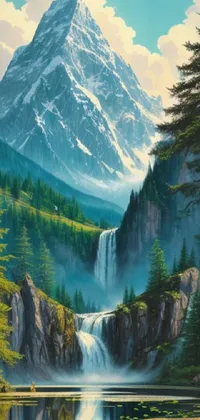 Water Sky Mountain Live Wallpaper