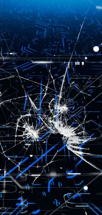 This phone live wallpaper features a stunning close-up image of a broken cell phone, showcased with intricate digital art