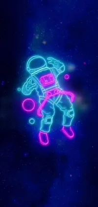 Add some sci-fi flair to your iPhone background with this stunning astronaut in space live wallpaper