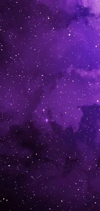 This phone live wallpaper features a gorgeous purple sky filled with stars and a customizable avatar image
