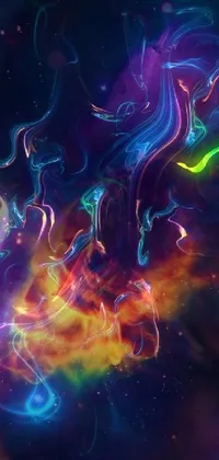 Add a mesmerizing element to your phone with this vibrant and colorful wallpaper
