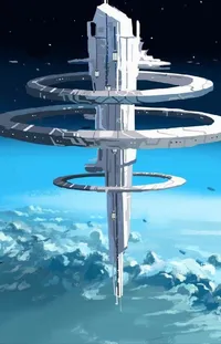 Water Sky Space Station Live Wallpaper