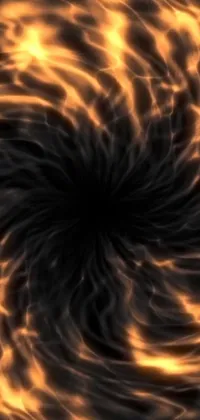Add visual interest to your phone screen with this mesmerizing live wallpaper showcasing a black hole in the sky