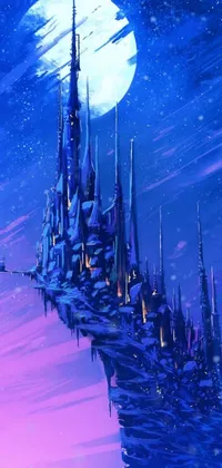 Experience the breathtaking magic of a castle in the sky with this mesmerizing live wallpaper