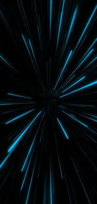 The live phone wallpaper transports you into space with its sleek black background and mesmerizing blue lines