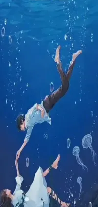 Water Underwater Diving Blue Live Wallpaper