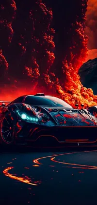 car and fire Live Wallpaper