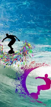 Water Vertebrate Surfboard Live Wallpaper