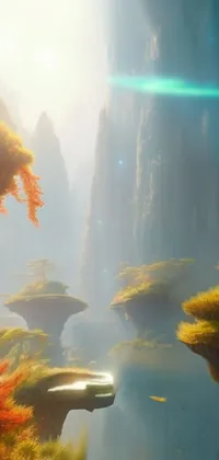 This phone live wallpaper takes you on a magical journey through a picturesque valley