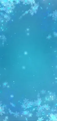 Get into the winter spirit with this mesmerizing live wallpaper featuring a blue background