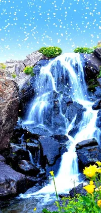 Peaceful river waterfalls, birds chirping, babbling streams