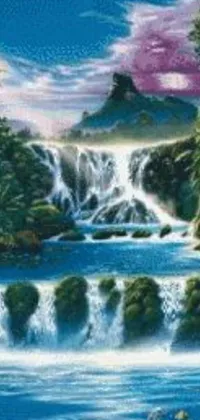 Water Waterfall Painting Live Wallpaper