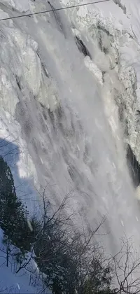 Water Waterfall Snow Live Wallpaper
