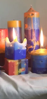 Wax Purple Candle Live Wallpaper