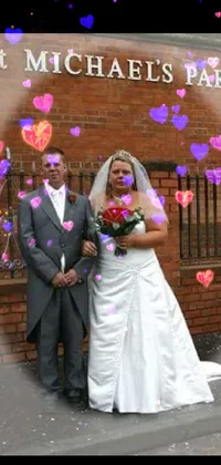 Wedding Dress Bride Purple Live Wallpaper