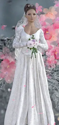 Wedding Dress Outerwear Hairstyle Live Wallpaper